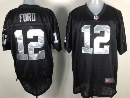 Nike Elite Jersey Oakland Raiders 12 Jacoby Ford Black